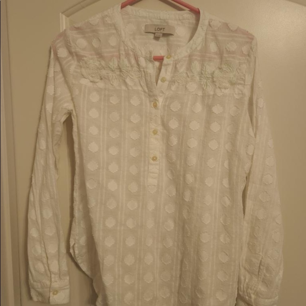 Loft white blouse